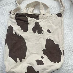 Baggu cow print canvas tote